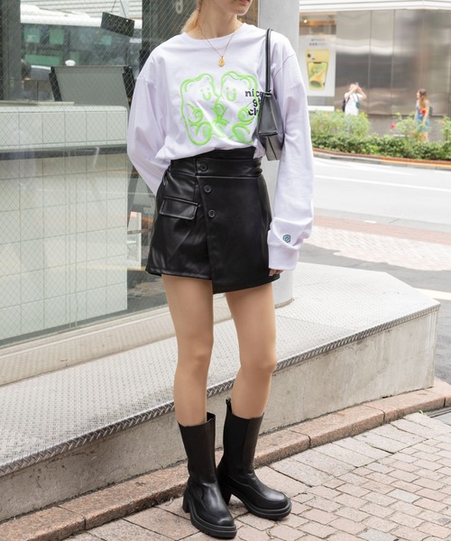 3.3 Field Trip （3.3フィールドトリップ）の「3.3 Field Trip／フェイクレザーパンツ 2972922（その他パンツ・レディース・ブラック・FREE）」の4枚目の写真