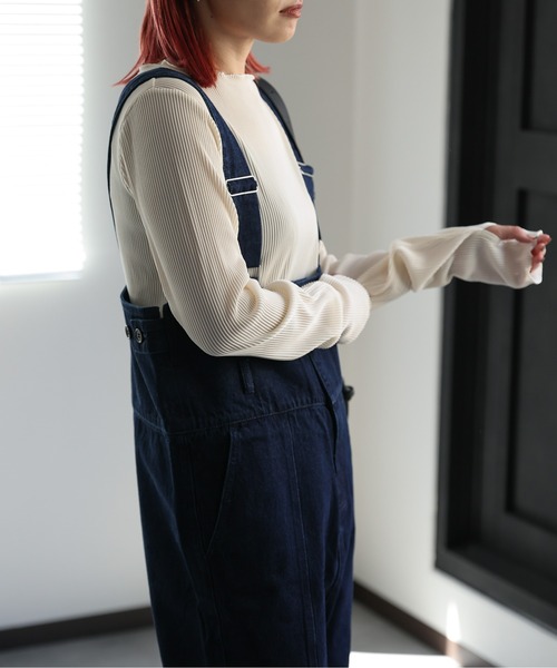 ap retro（アプレトロ）の「プリーツメロウロンTee / サムホールデザイン（Tシャツ/カットソー・レディース・アイボリー/ブラック/ブルー/ベージュ・FREE）」の13枚目の写真