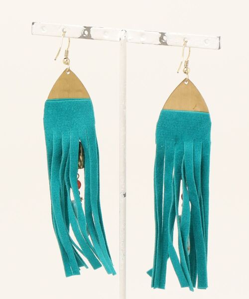 チャイハネ（チャイハネ）の「【チャイハネ】ドロップフリンジピアス（ピアス（両耳用）・レディース・ゴールド/シルバー・FREE）」の3枚目の写真