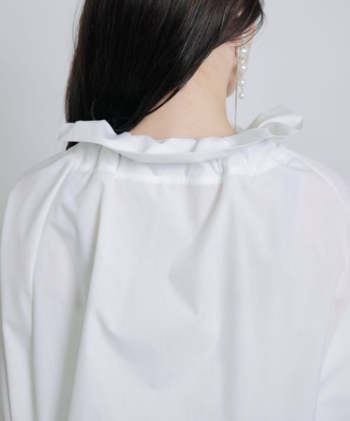 ビッグカラーグログランリボンブラウス（シャツ/ブラウス）｜PICCIN