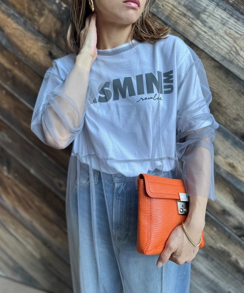 mi via loca(ミヴィアロカ)の「【2WAY】シアーチュールレイヤードワンピース(ワンピース・レディース・ブラック/ブルーグリーン/ライトグレー/ピンク/ライム・FREE)」の21枚目の写真