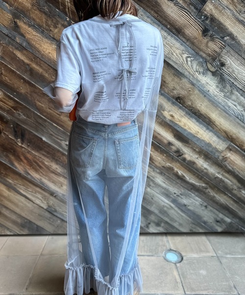 mi via loca(ミヴィアロカ)の「【2WAY】シアーチュールレイヤードワンピース(ワンピース・レディース・ブラック/ブルーグリーン/ライトグレー/ピンク/ライム・FREE)」の7枚目の写真