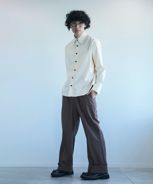 aimoha(アイモハ)の「aimoha menビッグシルエットバック刺繍シャツ(シャツ/ブラウス・メンズ・グレー/ブラック/ホワイト・M/L/XL)」の18枚目の写真