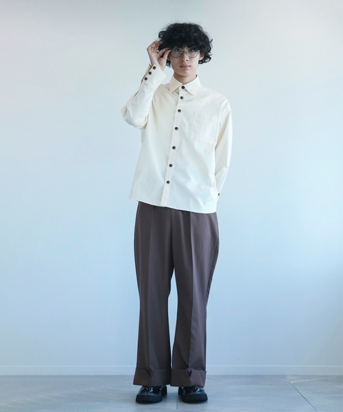 aimoha(アイモハ)の「aimoha menビッグシルエットバック刺繍シャツ(シャツ/ブラウス・メンズ・グレー/ブラック/ホワイト・M/L/XL)」の21枚目の写真