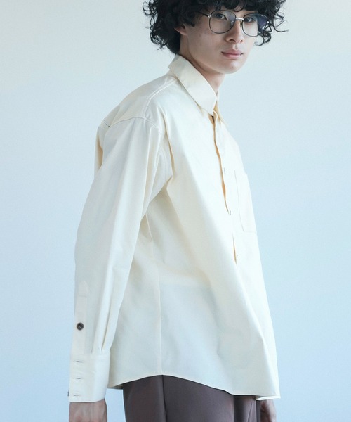 aimoha(アイモハ)の「aimoha menビッグシルエットバック刺繍シャツ(シャツ/ブラウス・メンズ・グレー/ブラック/ホワイト・M/L/XL)」の6枚目の写真