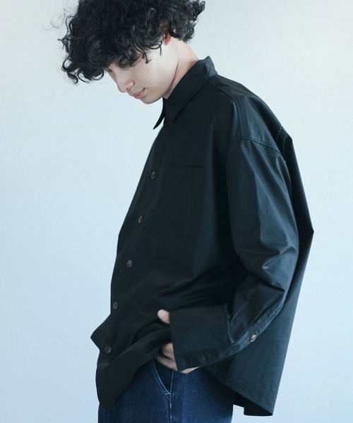 aimoha(アイモハ)の「aimoha menビッグシルエットバック刺繍シャツ(シャツ/ブラウス・メンズ・グレー/ブラック/ホワイト・M/L/XL)」の14枚目の写真