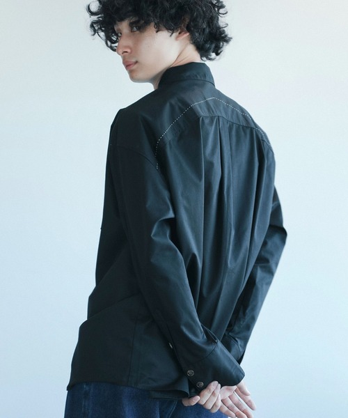 aimoha(アイモハ)の「aimoha menビッグシルエットバック刺繍シャツ(シャツ/ブラウス・メンズ・グレー/ブラック/ホワイト・M/L/XL)」の15枚目の写真