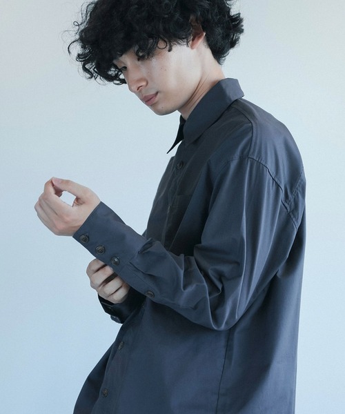aimoha(アイモハ)の「aimoha menビッグシルエットバック刺繍シャツ(シャツ/ブラウス・メンズ・グレー/ブラック/ホワイト・M/L/XL)」の11枚目の写真