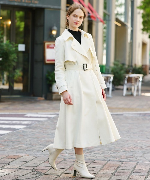 セール】ペコラムビーバートレンチコート（ステンカラーコート）｜AND