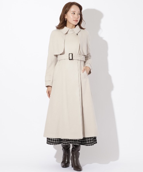 AND COUTURE（アンドクチュール）の「ペコラムビーバートレンチコート