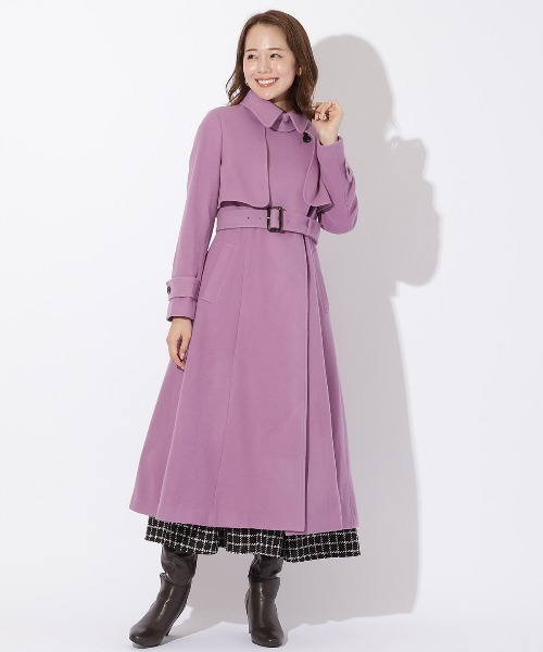 セール】ペコラムビーバートレンチコート（ステンカラーコート）｜AND