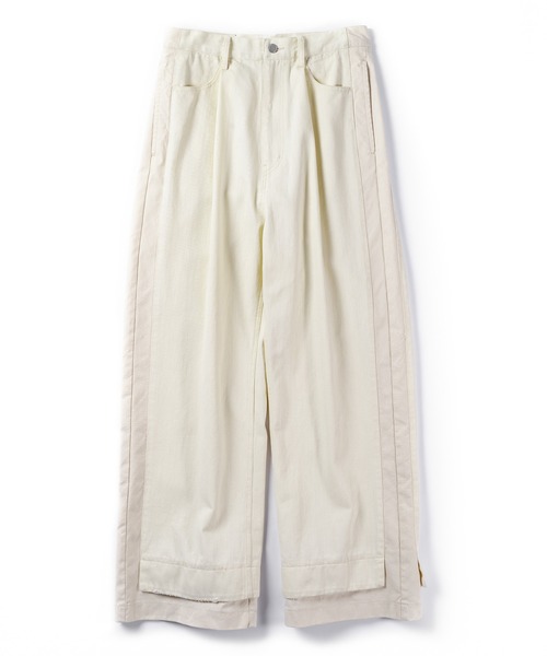 Wizzard（ウィザード）の「Wizzard ウィザード / DOCKING DENIM PANTS ドッキングデニムパンツ / W24SS-PA010（デニムパンツ・メンズ・ライトインディゴブルー/キナリ/インディゴブルー/ブラック・3/2/1）」の2枚目の写真