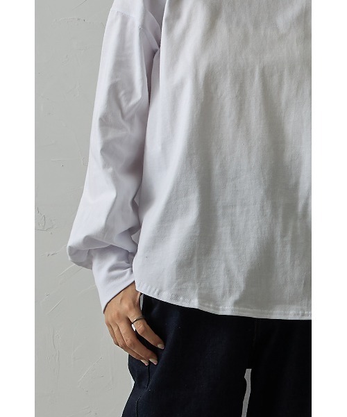 each（イーチ）の「裾ラウンドカットロングTシャツ（Tシャツ/カットソー・レディース・ホワイト/オレンジ/ブルー/レッド/ブラック/ピンク・FREE）」の12枚目の写真