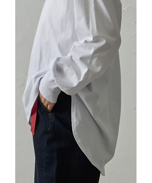 each（イーチ）の「裾ラウンドカットロングTシャツ（Tシャツ/カットソー・レディース・ホワイト/オレンジ/ブルー/レッド/ブラック/ピンク・FREE）」の11枚目の写真