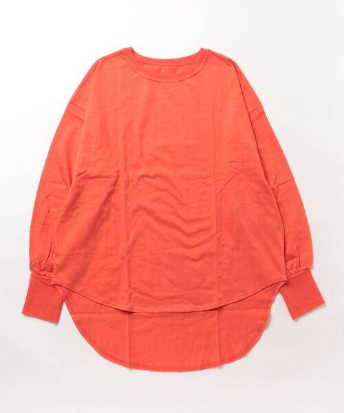 each（イーチ）の「裾ラウンドカットロングTシャツ（Tシャツ/カットソー・レディース・ホワイト/オレンジ/ブルー/レッド/ブラック/ピンク・FREE）」の15枚目の写真