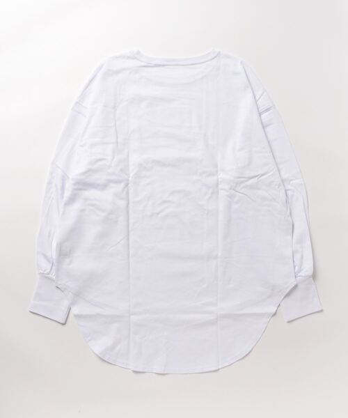 each（イーチ）の「裾ラウンドカットロングTシャツ（Tシャツ/カットソー・レディース・ホワイト/オレンジ/ブルー/レッド/ブラック/ピンク・FREE）」の17枚目の写真