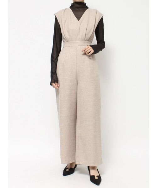 RESEXXY（リゼクシー）の「ライトツイードコンビネゾン（つなぎ/オールインワン・レディース・ブラック/アイボリー/ベージュ・FREE）」の18枚目の写真