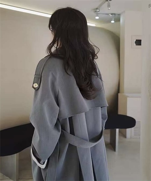 FREE STYLISTS（フリー スタイリスト）の「ミドル丈トレンチコート（トレンチコート・レディース・ブラック/グレー・S/M/L）」の11枚目の写真