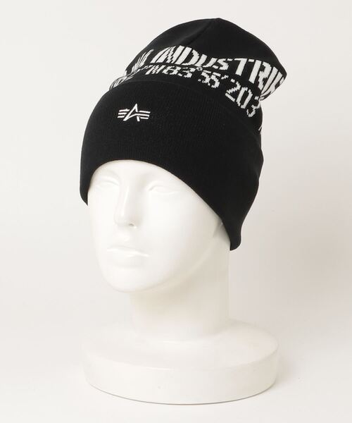 Alpha Industries（アルファインダストリーズ）の「ジャガードビーニー（ニットキャップ/ビーニー・メンズ・ブラック/ネイビー/グリーン・FREE）」の5枚目の写真