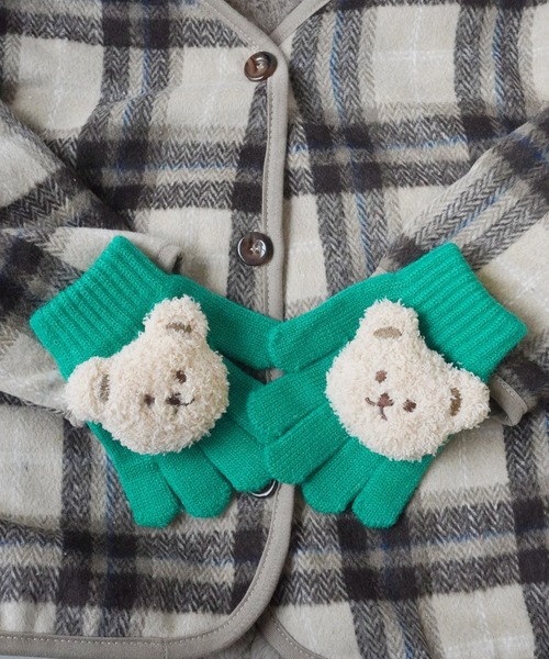 Port（ポート）の「もこもこ くまちゃん 手袋 （ KIDS ）＃（手袋・キッズ・ホワイト/レッド/ブルー/ピンク/ベージュ/イエロー/グレー/グリーン・FREE）」の4枚目の写真