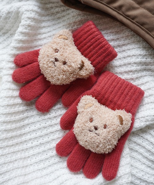 Port（ポート）の「もこもこ くまちゃん 手袋 （ KIDS ）＃（手袋・キッズ・ホワイト/レッド/ブルー/ピンク/ベージュ/イエロー/グレー/グリーン・FREE）」の16枚目の写真
