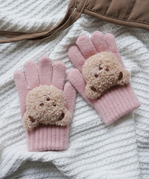 Port（ポート）の「もこもこ くまちゃん 手袋 （ KIDS ）＃（手袋・キッズ・ホワイト/レッド/ブルー/ピンク/ベージュ/イエロー/グレー/グリーン・FREE）」の15枚目の写真