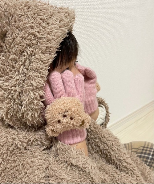Port（ポート）の「もこもこ くまちゃん 手袋 （ KIDS ）＃（手袋・キッズ・ホワイト/レッド/ブルー/ピンク/ベージュ/イエロー/グレー/グリーン・FREE）」の19枚目の写真