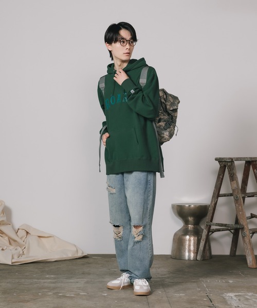 ROARK REVIVAL（ロアークリバイバル）の「ROARK REVIVAL/ロアークリバイバル "MEDIEVAL LOGO" P/O HOODED SWEAT フーディー（パーカー・メンズ・ダークグレー/ダークグリーン・XL/L/M）」の20枚目の写真