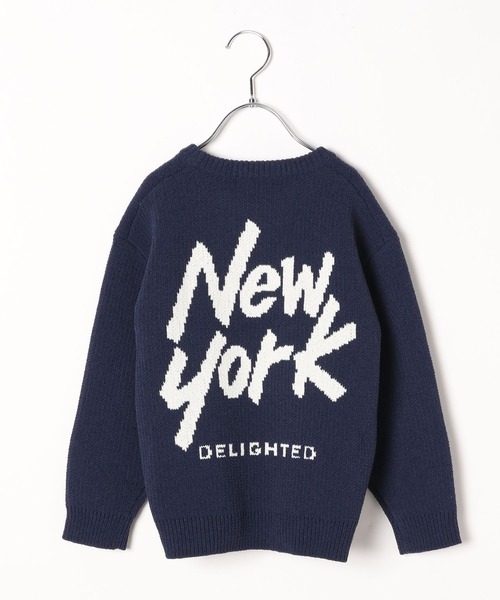 BAYFLOW（ベイフロー）の「HAPPYニット(KIDS)（ニット/セーター・キッズ・ブルー系/グリーン/ネイビー/オレンジ/ピンク・150cm/130cm/120cm/110cm/140cm）」の6枚目の写真