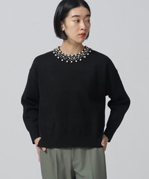 GALLEST | ビジューネックニット(ニット/セーター)