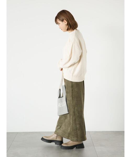 Lugnoncure（ルノンキュール）の「◎【選べる着丈】スエードタイトスカート（スカート・レディース・カーキ/ブラック/ブラウン・M/L）」の10枚目の写真