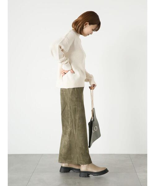 Lugnoncure（ルノンキュール）の「◎【選べる着丈】スエードタイトスカート（スカート・レディース・カーキ/ブラック/ブラウン・M/L）」の12枚目の写真