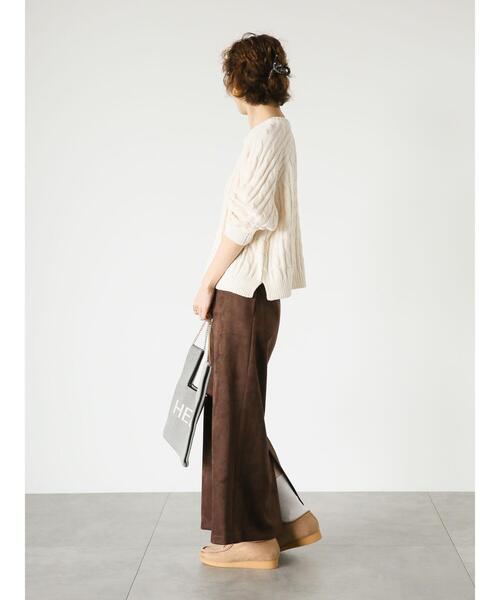 Lugnoncure（ルノンキュール）の「◎【選べる着丈】スエードタイトスカート（スカート・レディース・カーキ/ブラック/ブラウン・M/L）」の15枚目の写真