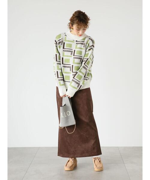 Lugnoncure（ルノンキュール）の「◎【選べる着丈】スエードタイトスカート（スカート・レディース・カーキ/ブラック/ブラウン・M/L）」の18枚目の写真