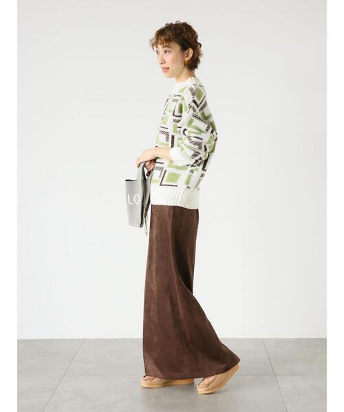 Lugnoncure（ルノンキュール）の「◎【選べる着丈】スエードタイトスカート（スカート・レディース・カーキ/ブラック/ブラウン・M/L）」の21枚目の写真