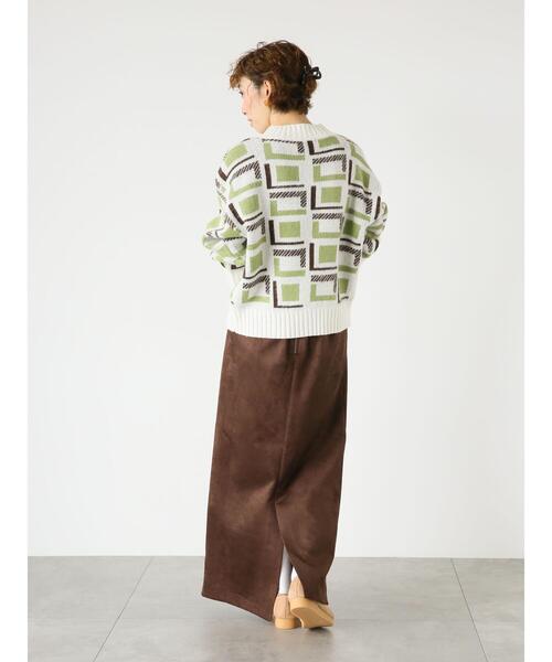 Lugnoncure（ルノンキュール）の「◎【選べる着丈】スエードタイトスカート（スカート・レディース・カーキ/ブラック/ブラウン・M/L）」の22枚目の写真