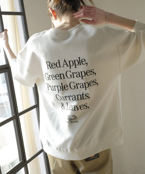 FRUIT OF THE LOOM(フルーツオブザルーム)の「TYPOGRAPHYクルーネックスウェット / 長袖 / カジュアル / フロント / プリント / ユニセックス(スウェット・メンズ・A/H/B/G/I/C/D/E/F・M/L/XL)」の15枚目の写真