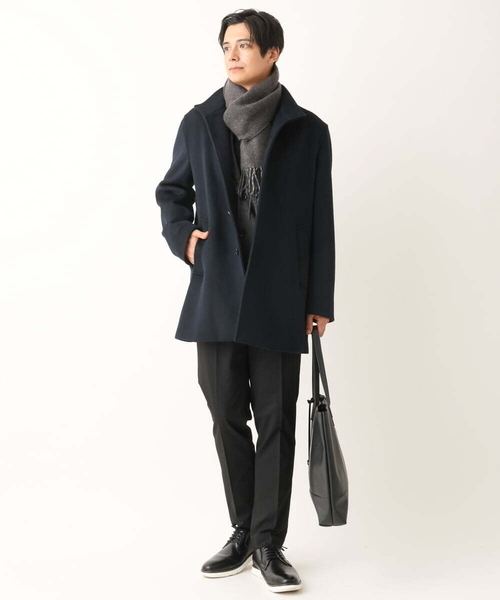 a.v.v(アーヴェヴェ)の「【プレゼントに人気】リバーシブルグラデーションマフラー(マフラー・メンズ・チャコールグレー/ネイビー・46)」の22枚目の写真