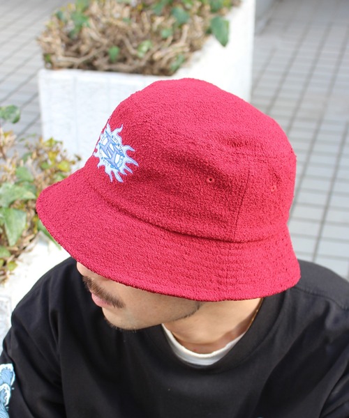 HUF（ハフ）の「【HUF】ハフ FIRE BUCKET HAT バケットハット 帽子 HT00755（ハット・メンズ・オートミール/ワインレッド・L/XL/S/M）」の9枚目の写真