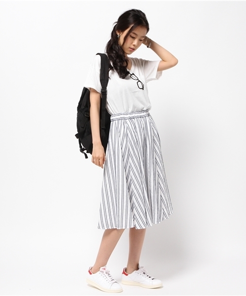 DISCOAT（ディスコート）の「【Discoat】スパンコールメガネT（Tシャツ/カットソー・レディース・オフホワイト/グレー/ネイビー/キャメル/カーキ・MEDIUM/LARGE）」の7枚目の写真