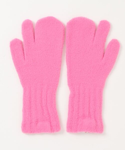 DISCOAT（ディスコート）の「スリット入り指ありミトン（手袋・レディース・パープル/グレー/ピンク/ブラウン/グリーン/ブラック・FREE）」の7枚目の写真