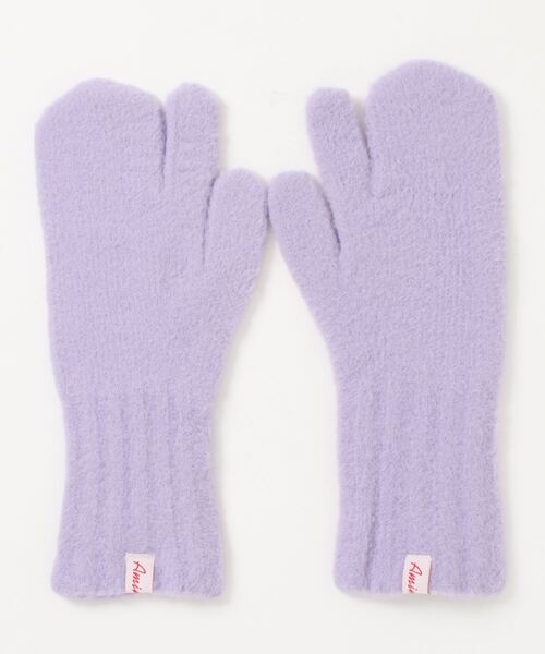 DISCOAT（ディスコート）の「スリット入り指ありミトン（手袋・レディース・パープル/グレー/ピンク/ブラウン/グリーン/ブラック・FREE）」の11枚目の写真