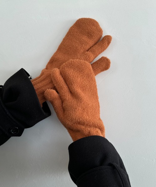 DISCOAT（ディスコート）の「スリット入り指ありミトン（手袋・レディース・パープル/グレー/ピンク/ブラウン/グリーン/ブラック・FREE）」の18枚目の写真