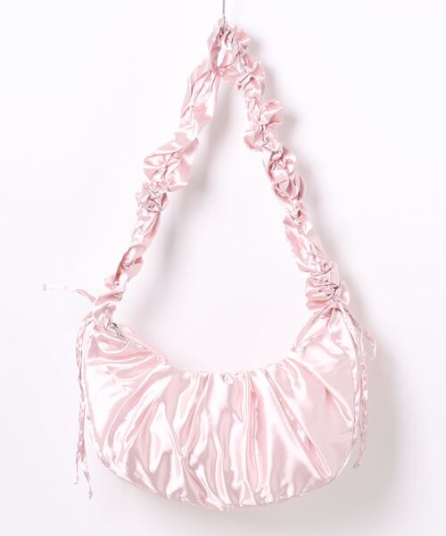 Heather（ヘザー）の「シャーリングサテンショルダー　102458（ショルダーバッグ・レディース・ブラック/ピンク/アイボリー/ピンク系その他・ONE SIZE）」の4枚目の写真