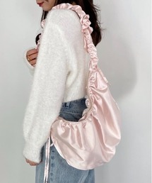 Heather | シャーリングサテンショルダー　102458(ショルダーバッグ)
