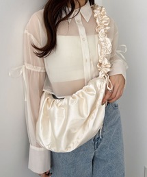 Heather | シャーリングサテンショルダー　102458(ショルダーバッグ)