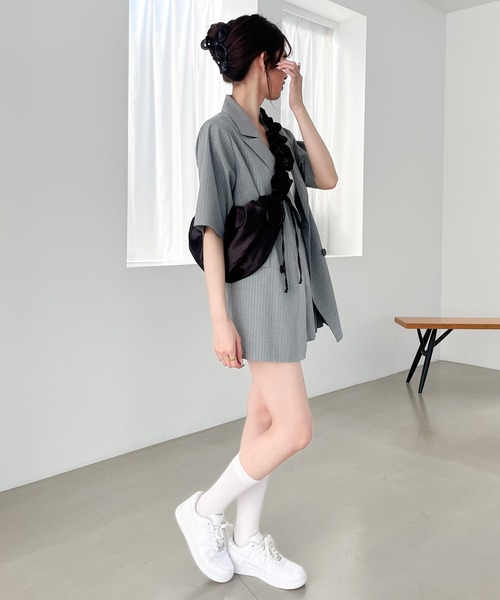 Heather（ヘザー）の「シャーリングサテンショルダー　102458（ショルダーバッグ・レディース・ブラック/ピンク/アイボリー/ピンク系その他・ONE SIZE）」の6枚目の写真