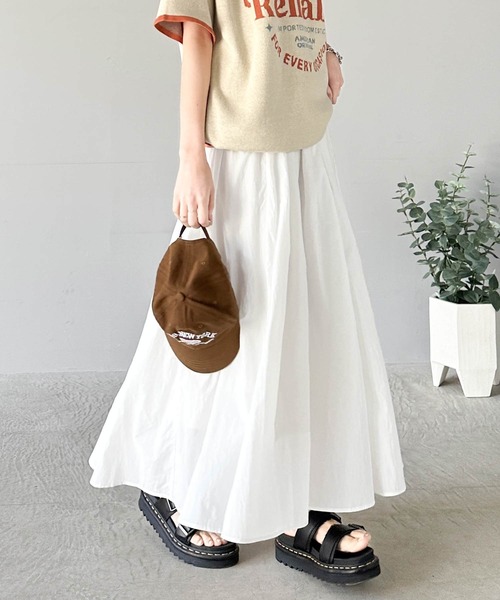 classicalelf（クラシカルエルフ）の「愛され、胸キュン。超軽量シルキータッチナイロンフレアスカート（スカート・レディース・オフホワイト/ブラック/ピンクベージュ・LARGE/MEDIUM/SMALL/X-LARGE）」の10枚目の写真