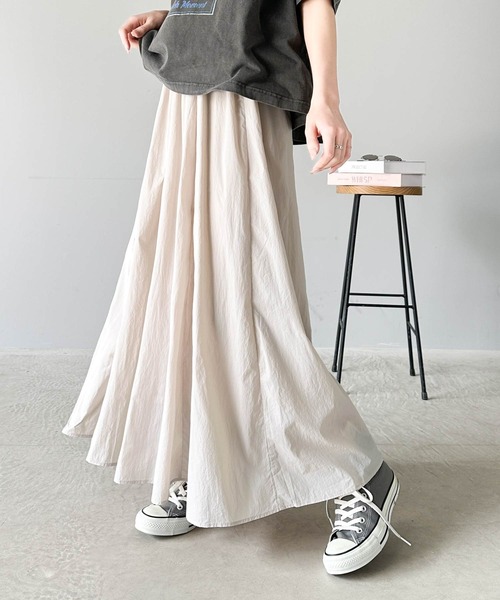 classicalelf（クラシカルエルフ）の「愛され、胸キュン。超軽量シルキータッチナイロンフレアスカート（スカート・レディース・オフホワイト/ブラック/ピンクベージュ・LARGE/MEDIUM/SMALL/X-LARGE）」の13枚目の写真