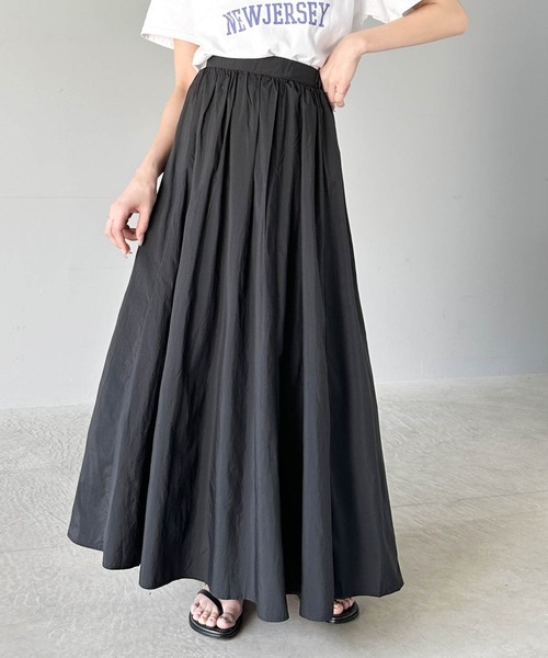 classicalelf（クラシカルエルフ）の「愛され、胸キュン。超軽量シルキータッチナイロンフレアスカート（スカート・レディース・オフホワイト/ブラック/ピンクベージュ・LARGE/MEDIUM/SMALL/X-LARGE）」の21枚目の写真